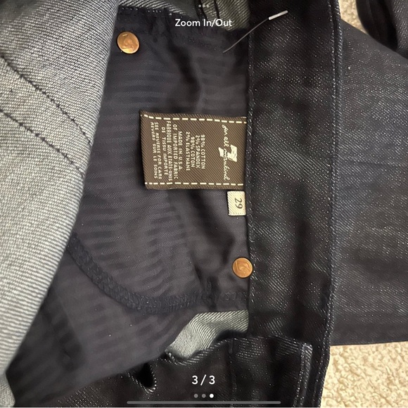 7 For All Mankind Dark Blue Boot Cut Jeans - Picture 4 of 4